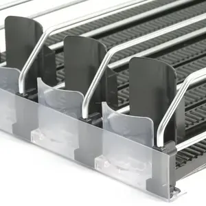 New Spring Loaded Fridge Beverage Shelf Pusher Glide Width-adjustable Push Rod Slide Rail Drink Dispenser Drink Organizer