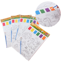 Livre de coloriage à l'eau magique pour enfants avec pinceau, palette de couleurs personnalisée pour enfants