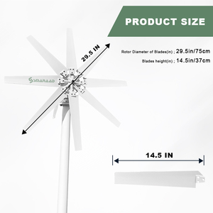 SMARAAD 1000W DDP Wind US Store SS-1KW 48V Horizontal Wind and Solar Power System for Home Use S-1000 48V US Horizontal Wind Tur - Product Image 3