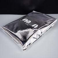 Sac d'expédition pour vêtements en plastique EVA transparent givré, écologique, recyclable, avec fermeture éclair, couleur personnalisée, chaussettes