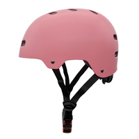 Casque de skateboard rose sportif, design personnalisé, logo personnalisé, coque extérieure en ABS, sécurité pour enfants et adultes