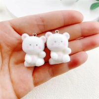 Porte-clés en résine en forme d'animaux mignons : ours en peluche, chien, vache, koala, lapin