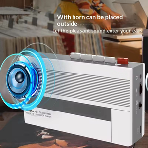 Lettore e Registratore di Cassette Walkman con Jack per Cuffie Integrato per Riproduzione in Stile Retrò, Altoparlante Wireless per Esterni - Product Image 2