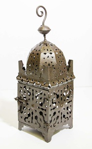 <b>Moroccan</b> Iron <b>Lantern</b> With Cutout Design For Home Decoration - Product Image 2