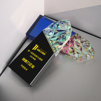 Trophée en cristal gravé et coloré sur mesure de Zhejiang pour la promotion annuelle