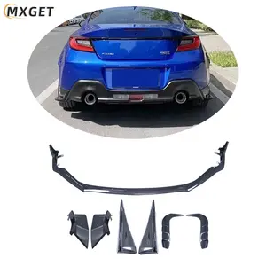 MXGET For Subaru BRZ Carbon Fiber Body Kit Upgraded STI Style Front Bumper Lip Diffuser Side Skirt Bumper Wrap Angle