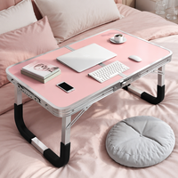 Bureau d'ordinateur pliable en aluminium, gain de place, avec plateau étanche, table portable pour ordinateur portable