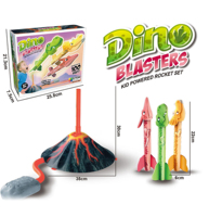 Fusée à Air Dinosaure pour Enfants Lanceur de Pompe à Pied Pressé à Air Stomp Soaring Foam Rocket Jouets Jeux de Sport en Plein Air Jouet Cadeau pour Enfants