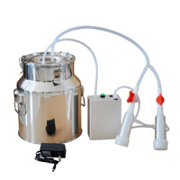 14L Portable entièrement automatique utilisé dans l'industrie animale de la volaille vaches laitières chèvre mouton machine à lait pulsation vache machines à traire