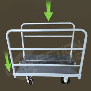 Factory Material Handling 500kg Steel Heavy Duty Wall Board <strong>Flat</strong> Panel Display <strong>Cart</strong> - Product Image 4