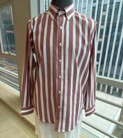 Kemeja Pria Lengan Panjang Motif Garis, Bahan Breathable Yarn Dyed, Model Slim Fit, Anti Kusut, Bebas Setrika, Gaya Bisnis Kasual 1013