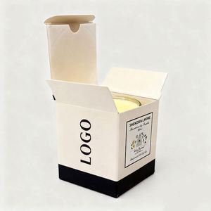 Luxury High-End Customized Logo Waterproof Matt <b>Lamination</b> Embossing Candle Packaging Box Folders Glass - Product Image 1