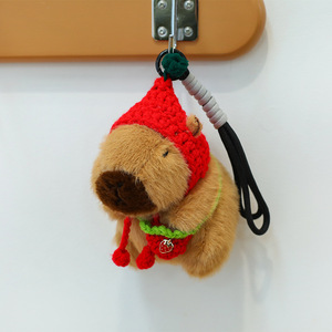 Kapibala đồ chơi sang trọng <span class=keywords><strong>Keychain</strong></span> với hat Vai Túi ếch dâu capybara <span class=keywords><strong>Keychain</strong></span> sang trọng capybara sang trọng Thú nhồi bông đồ chơi búp bê - Product Image 2