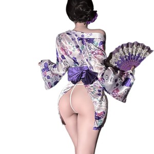 Lingerie <span class=keywords><strong>sexy</strong></span>, style japonais, sans bretelles, avec nœud papillon à la taille, kimono, robe de nuit <span class=keywords><strong>Geisha</strong></span>, motif floral, pour la nuit de noces - Product Image 5