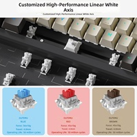 Clavier mécanique USB 98 touches Source Factory, entièrement remplaçable à chaud, rétroéclairage RGB, étanche, ergonomique, sans fil, pour PC de jeu