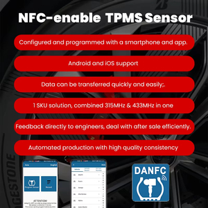 Sensor TPMS QQr NFC S10 315mhz 433mhz Sensor TPMS Universal Programable por Teléfono Inteligente - Product Image 4