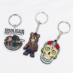 Llavero de silicona con diseño de dibujos animados, estilo moderno, troquelado y en relieve, llavero de PVC suave personalizado para promoción - Product Image 4