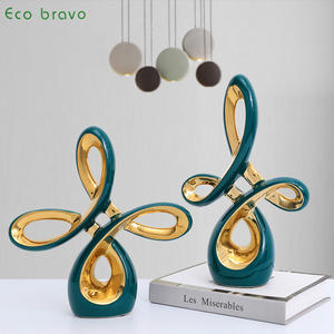 منحوتة هندسية حرف سيراميك ضوء فاخر للمنزل لغرفة المعيشة والمكتب كأثاث أو هدايا - Product Image 3