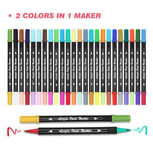 <span class=keywords><strong>Pennarelli</strong></span> <span class=keywords><strong>Acrilici</strong></span> a Doppia Punta e Doppio Colore in 48 Tonalità all'Ingrosso, Marcatori di Vernice Acrilica <span class=keywords><strong>per</strong></span> Pietra, Legno, Vetro, Tessuto e Articoli <span class=keywords><strong>per</strong></span> l'Arte - Product Image 2