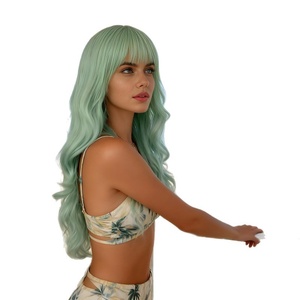 Nuova Parrucca E-commerce Europea e Americana con Capelli Lunghi e Ricci, Resistente alle Alte Temperature, Realizzata a Macchina, Cambia Stile, Copertura Completa, Tutti i Colori - Product Image 5