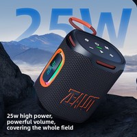Zealot S122 Altavoz Portátil de 25W, 5.4 Pulgadas, Resistente al Agua IPX6, Diseño Compacto Tipo Barra, Luces RGB, Batería de 6000mAh, para Camping
