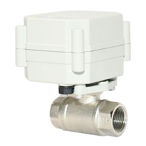 TONHE <b>Miniature</b> Electric Ball Valve DN10 Threaded Copper 1.0MPa For Water Air - Product Image 2