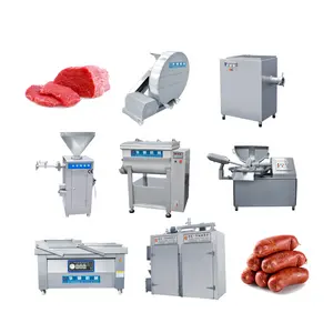 Hot dog produção linha salsicha fazendo processamento linha salame/presunto fabricante salsicha stuffer filler