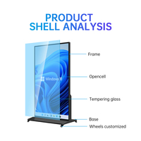 Pantalla Digital Vertical de 75/85 Pulgadas 4K HDR, Pantalla Táctil LCD Android para Publicidad en Ascensores, Centros Comerciales y Pisos