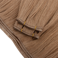Extensions de cheveux humains Genius Weft 100% Remy à double trame avec trame fine, plate et flexible pour une pose professionnelle sans couture en salon