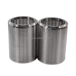 5 25 50 100 150 micron ss perforated round filter mesh perforated tube Wedge Wire Filter Element
