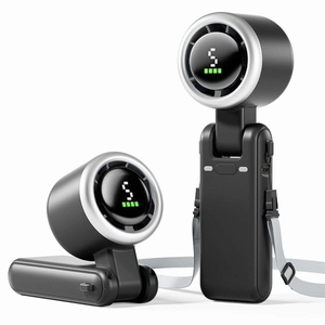 3 in 1 Portable Foldable <b>Mini</b> Handheld <b>Fan</b> Multifunctional with 5 Wind Speeds Outdoor Digital Display Nf42 13550rpm Ultra High - Product Image 1