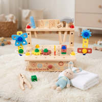 Nuevo Juguete Educativo Montessori de Madera, Mesa de Herramientas con Juego de Tuercas, Modelo para Niños de 2 a 4 Años, Juego de Padres e Hijos Qiaike TC-8613