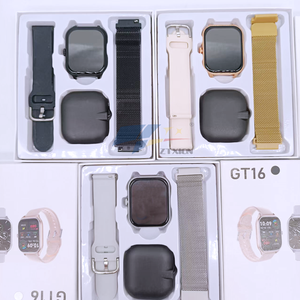 GT16 GTS4 reloj inteligente hombres mujeres 2,01 pulgadas impermeable Fitness Tracker BT llamada ritmo cardíaco correas dobles GT16 para Android IOS - Product Image 3