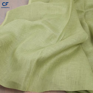 Tissu en lin uni doux pré-lavé 100% lin léger et respirant pour vêtements féminins et masculins - Product Image 3