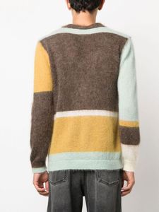 Alta calidad Patchwork Color hombres ropa Mohair algodón mezcla cárdigan suéter otoño cálido peludo sudaderas para hombres - Product Image 5