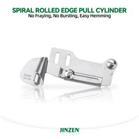 JINZEN JZ-15496 Pied presseur réglable en fer pour ourleur de 3-12 mm, guide pour ourlet roulé pour machines à coudre industrielles 0,2 kg