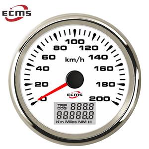 नई 85 मिमी मोटरसाइकिल जीपीएस स्पीडोमीटर गेज <span class=keywords><strong>200</strong></span> किमी/घंटा यात्रा माइलेज 9-32v 316l बेजल आठ रंग बैकलाइट - Product Image 1