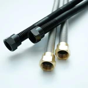 Conduites de gaz en PVC bleu époxy noir approuvées CSA connecteurs de gaz flexibles tuyaux de gaz