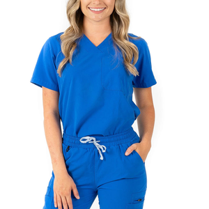 Commercio all'ingrosso confortevoli ospedali lavabili scrub medici uniformi <span class=keywords><strong>abbigliamento</strong></span> da infermiera set di <span class=keywords><strong>abbigliamento</strong></span> infermieristico Top e pantaloni per le donne - Product Image 4