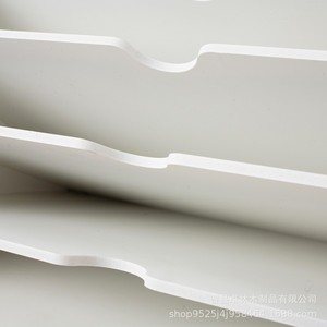 Fan-shaped <b>file</b> holder, A4 paper <b>organizer</b>, document holder, office desk, bookshelf, multi-layer large-capacity storage box - Product Image 4