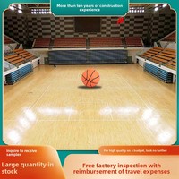 Plancher en bois d'érable massif multi-sports FH Sports pour intérieur, 22 mm d'épaisseur, antidérapant, résistant à l'usure, écologique, absorption des chocs
