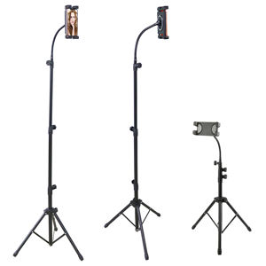 Trépied professionnel en alliage d'acier au <span class=keywords><strong>carbone</strong></span> de 1.5m avec support de lumière LED 1/4 trépieds de support de <span class=keywords><strong>photo</strong></span> et de selfie de téléphone portable - Product Image 1