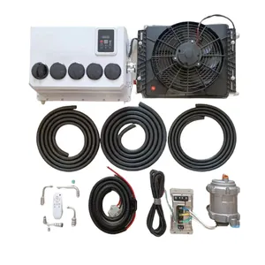 Parking Cooler AC Kit Car 12v Compressor Electric Tractor Cab Air Conditioner