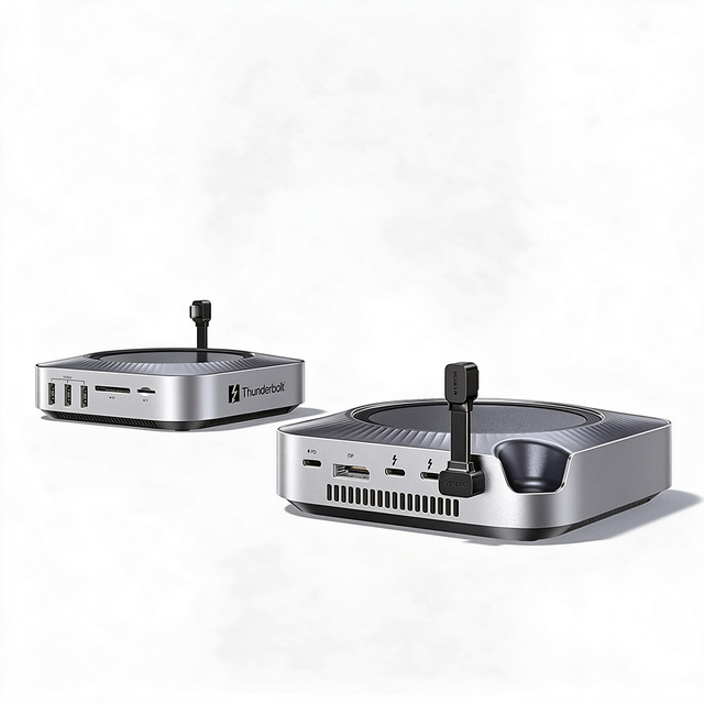 UGREEN CM887 Thunderbolt 5 Docking Station 10 in 1 for Mac mini M4 M4 Pro with M.2 NVMe SSD Enclosure DP 2.1 8K 60Hz