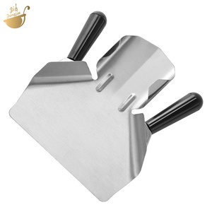 Cuillère à frites en acier inoxydable à simple et double poignée, <span class=keywords><strong>ustensile</strong></span> d'emballage tout acier pour hamburgers - Product Image 6