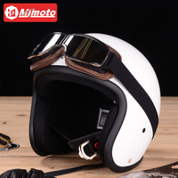 Universel Moto Vintage Lunettes En Cuir Moto Scooter Biker Moto Lunettes Lunettes pour Casque Ouvert Lunettes Anti-Poussière