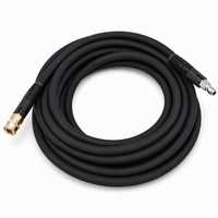Tuyau de nettoyeur haute pression LW-HS-C19 LINKWASH 180 bars 2610 PSI 7 m en acier texturé tressé 6,0 ID 10,5 OD M22 X 1,5 DN15C Noir