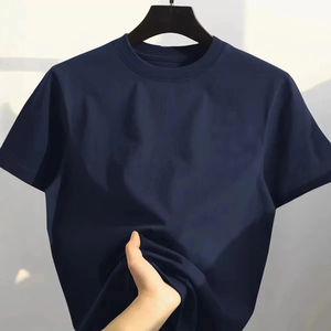 เสื้อยืดเปล่าผ้าฝ้าย 100% ราคาส่งถูกสำหรับผู้ชาย เสื้อยืดพิมพ์ลายกราฟิกตามสั่ง เสื้อยืดโอเวอร์ไซส์ทรงหลวมสำหรับผู้ชาย - Product Image 2