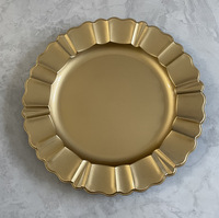 Sous-assiette ronde en plastique, multicolore, réutilisable, pour mariage et fête