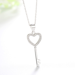 Regalo di Moda Personalizzato, Ciondolo <span class=keywords><strong>Portachiavi</strong></span> in <span class=keywords><strong>Argento</strong></span> Sterling <span class=keywords><strong>925</strong></span> con Zirconi, Placcato in Rodio e Oro - Product Image 5